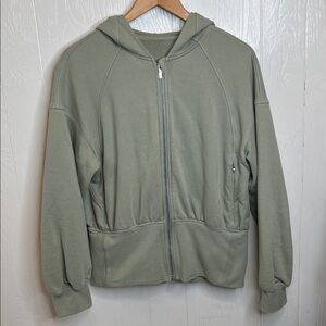 Lululemon Hugged-Waist Cotton Zip Hoodie Green Fern 8
